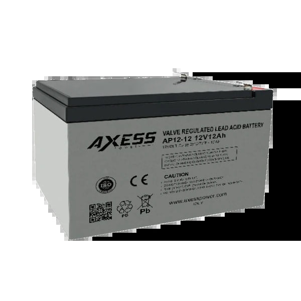 Battery Lead Acid (Valve Regulated) 12V 12AH | Axess Italy | 12 Months Warranty Battery Lead Acid (Valve Regulated) 12V 12AH | Axess Italy | 12 Months Warranty