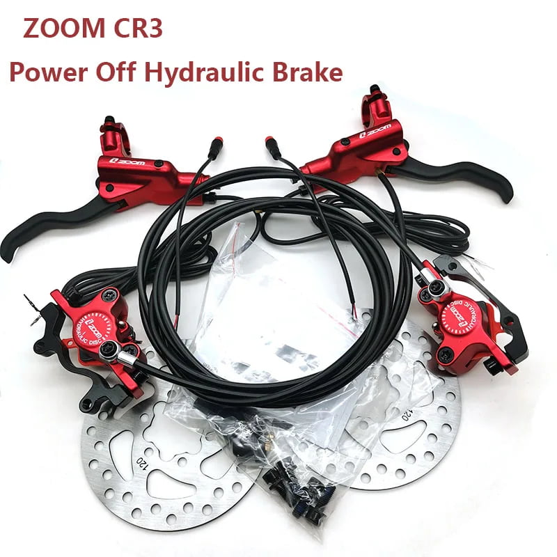 Zoom Hydraulic Brake Kit With Sensor Red Zoom Hydraulic Brake Kit With Sensor Red